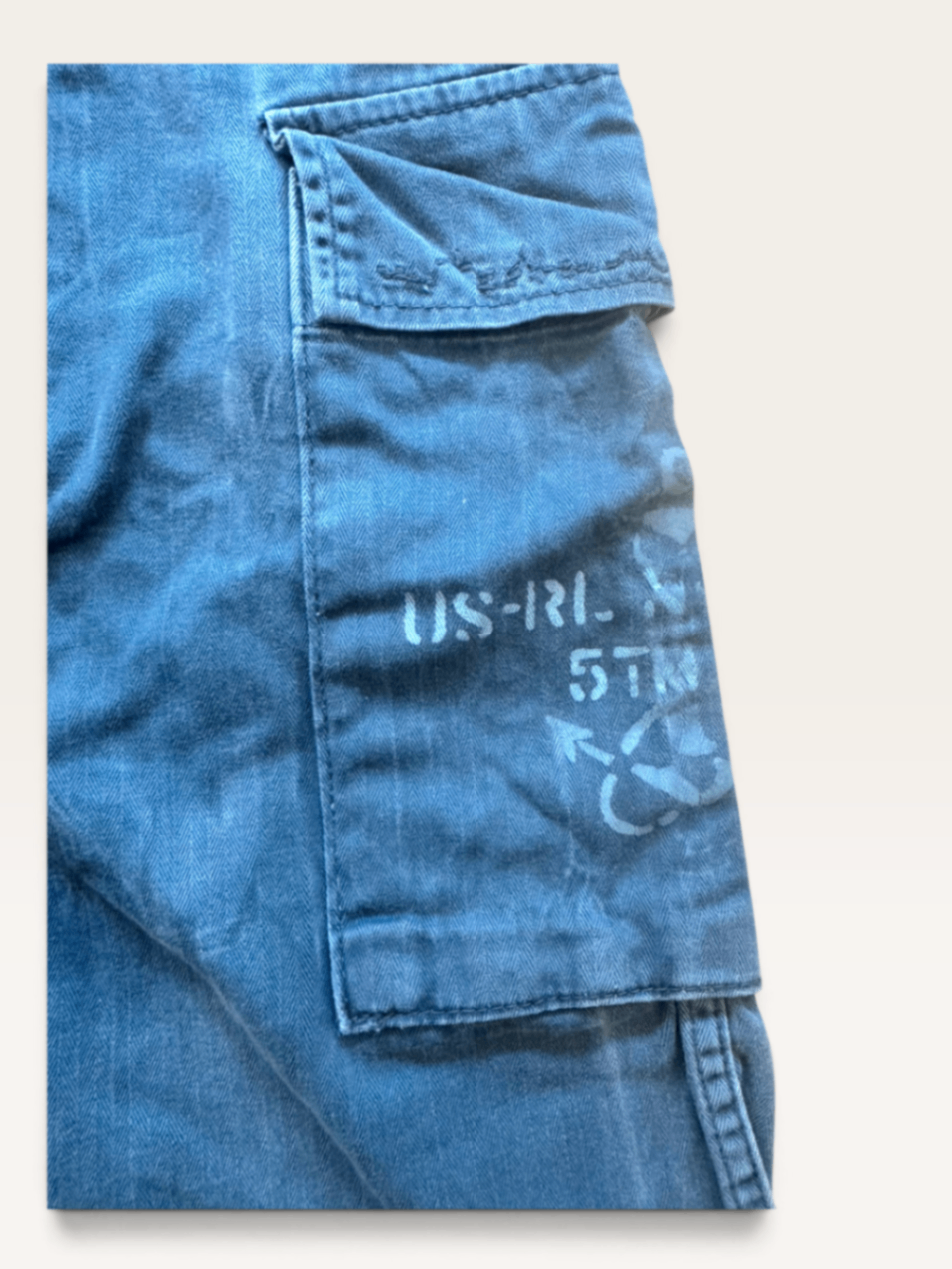 Vintage-Denim Cargo Shorts – Coole Military-Optik Blau Gr.14 | Polo Ralph Lauren