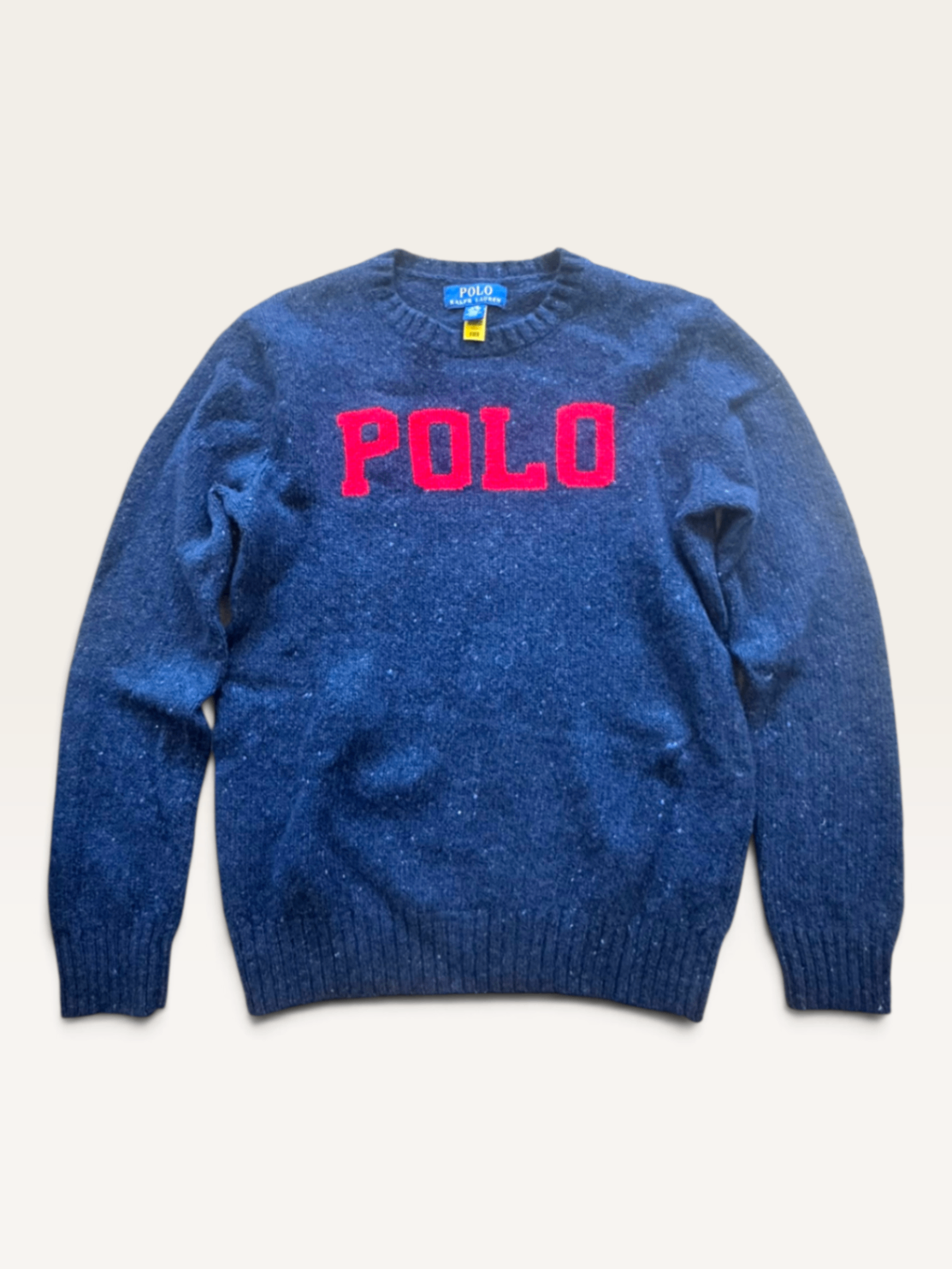 Preppy-Style Strickpullover in Dunkelblau 100% Wolle Gr.14 | Polo Ralph Lauren