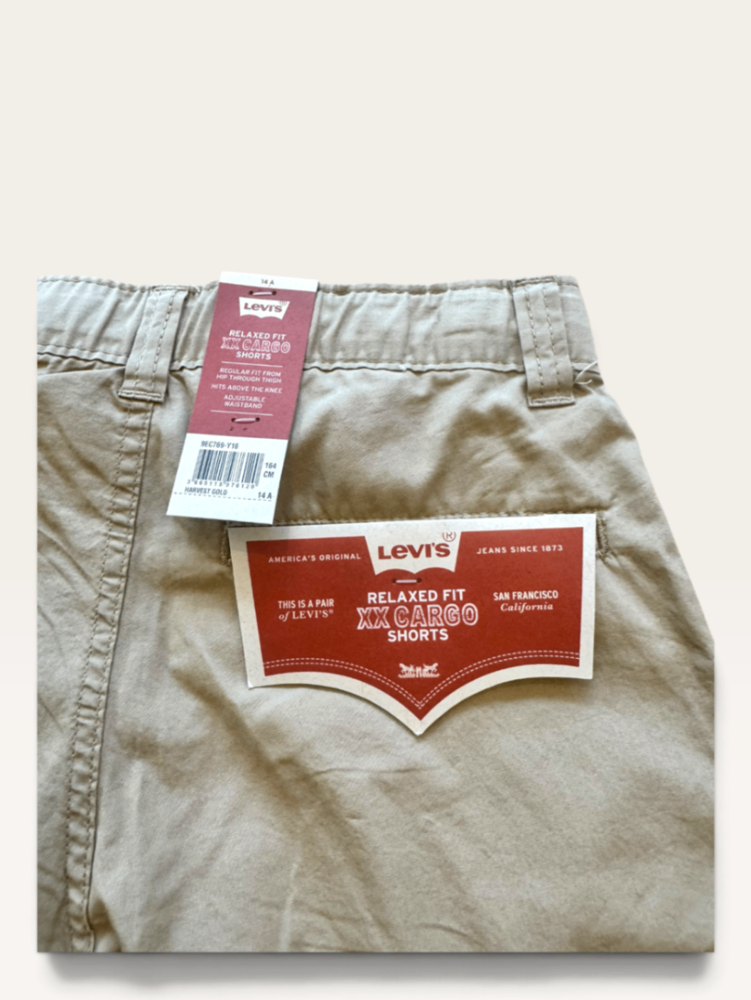 Relaxed Fit XX Cargo Shorts – Neu mit Etikett Beige  Gr.14A / 164 | Levi's