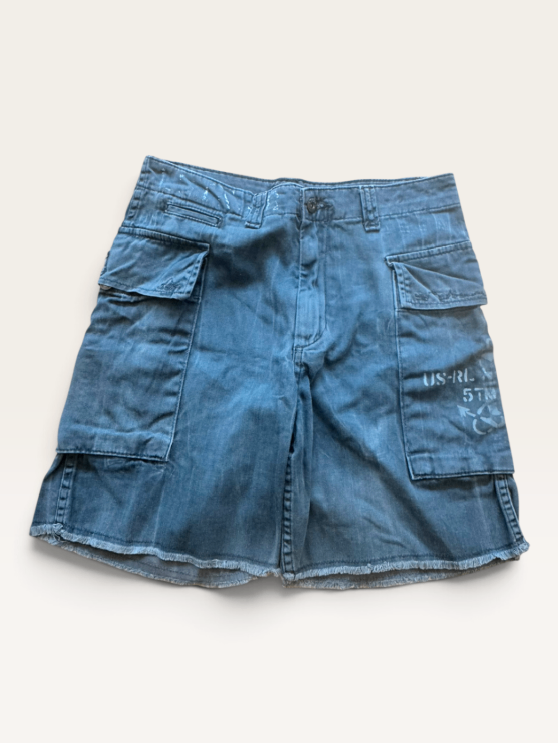 Vintage-Denim Cargo Shorts – Coole Military-Optik Blau Gr.14 | Polo Ralph Lauren
