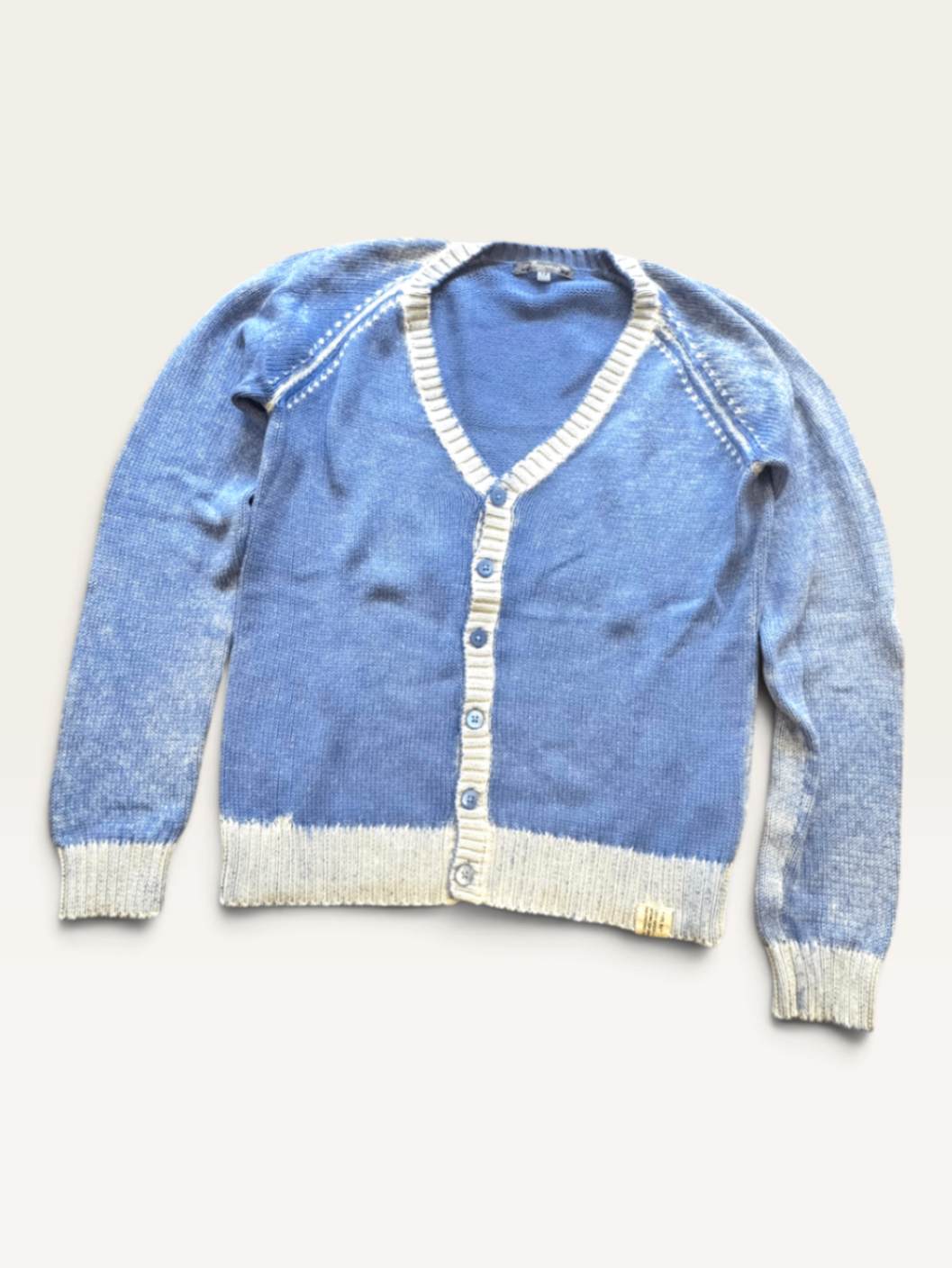 Cardigan – Hellblaues Strick-Highlight im Contrast-Look Hellblau Gr.158 | Bonpoint