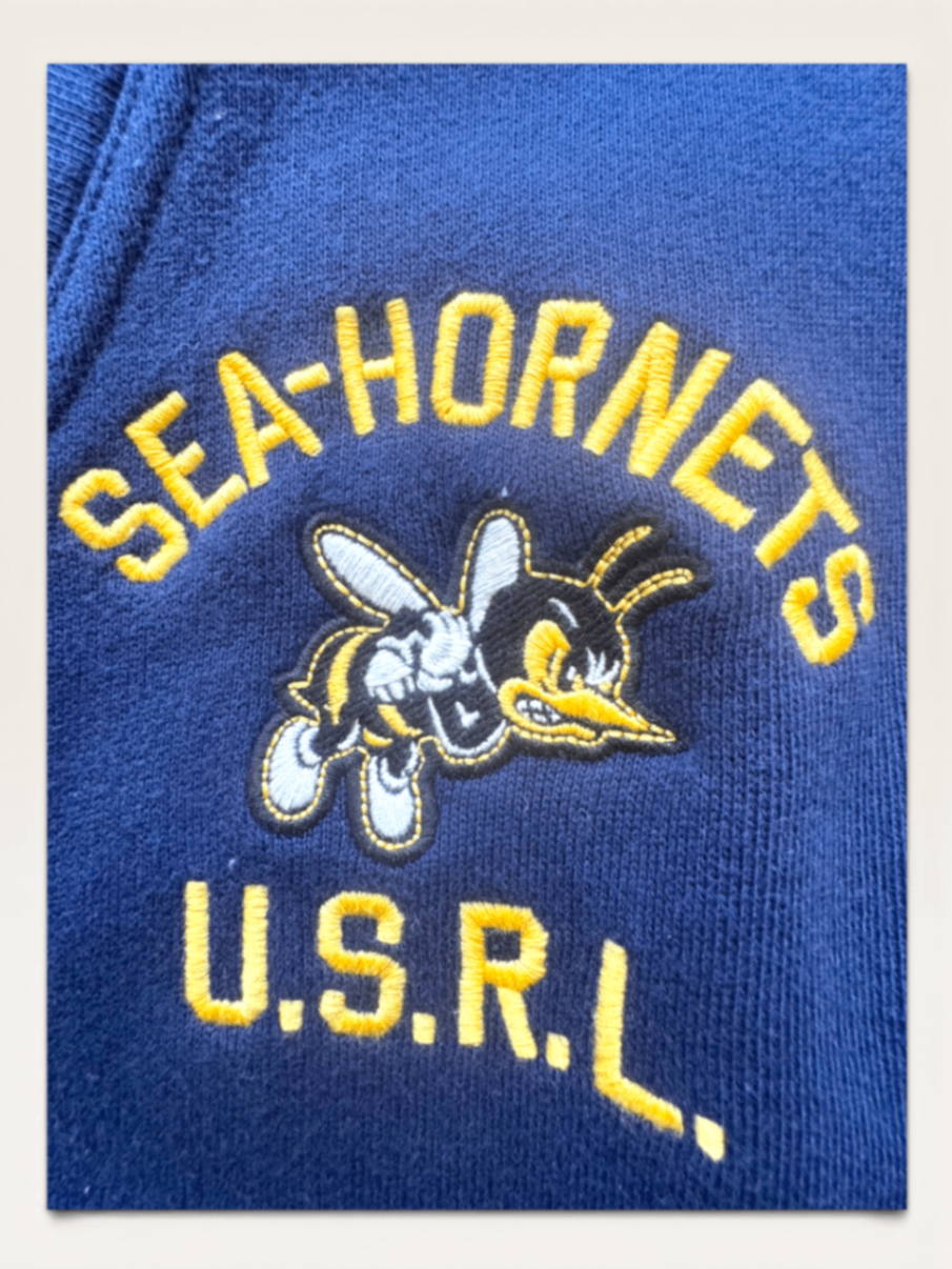 Sweat-Cardigan „Sea-Hornets“ – Sportlicher College-Vibe in dunkelblau  Gr.M (10-12) | Polo Ralph Lauren