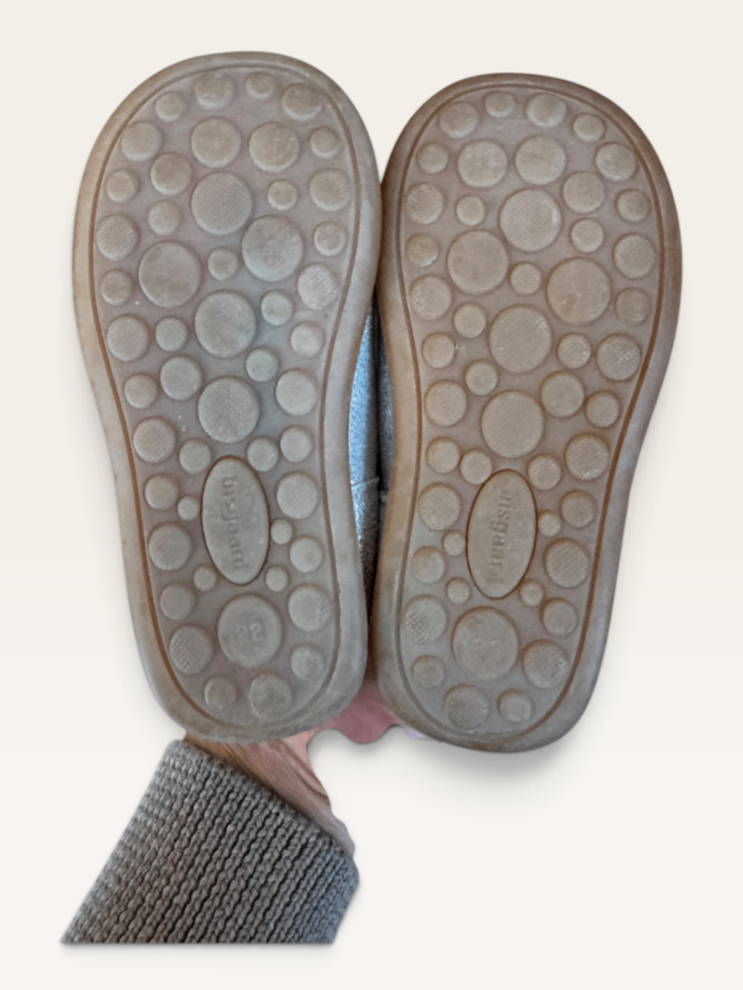 Lauflernschuhe in Silber-Glitzer Gr.22 | bisgaard