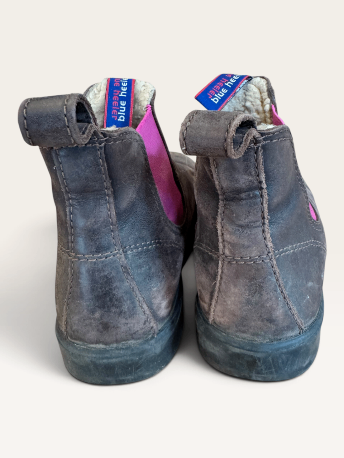 "Outback" gefütterte Boots in Braun mit pinkem Elastikeinsatz Gr.35 | Blue Heeler