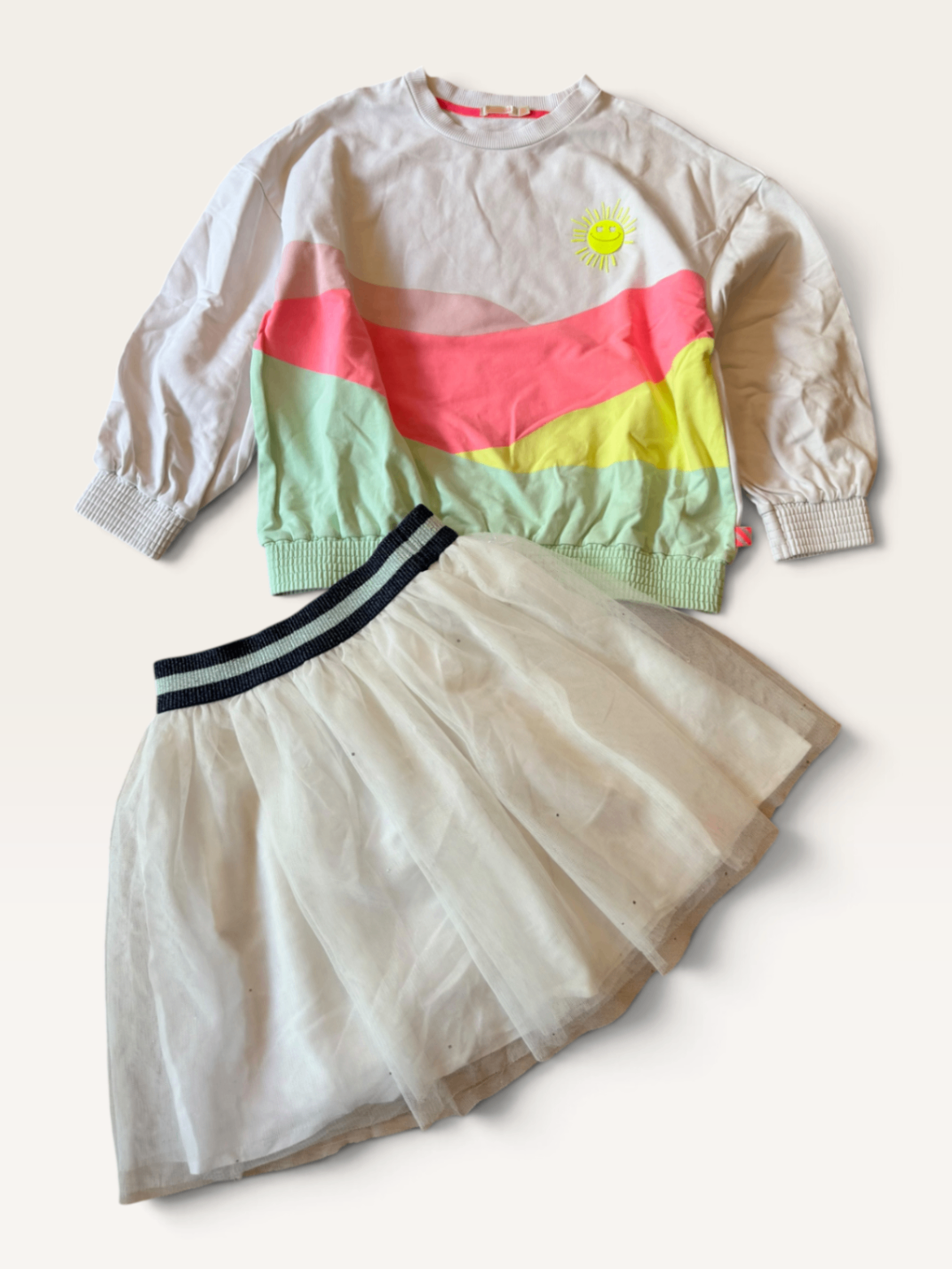 Sweatshirt & Tüllrock Set mit Glitter Gr.128 | Billieblush