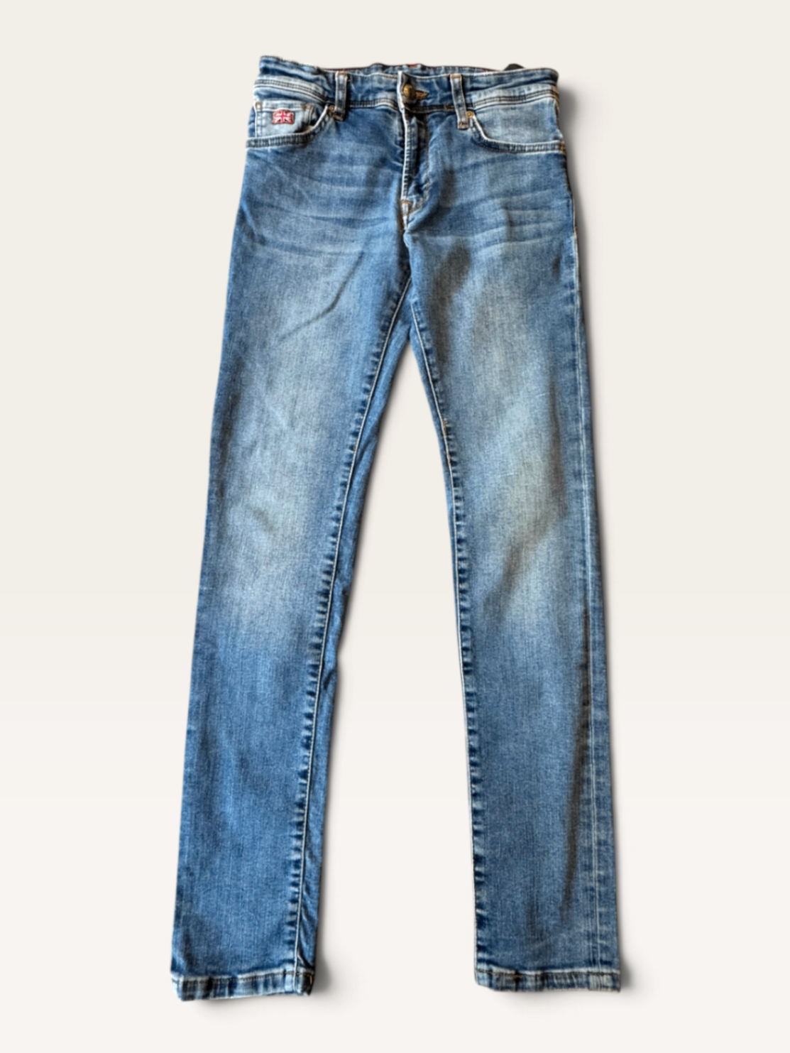 Slim Fit Jeans mit Union-Jack-Detail Gr.158 | Jack & Jones