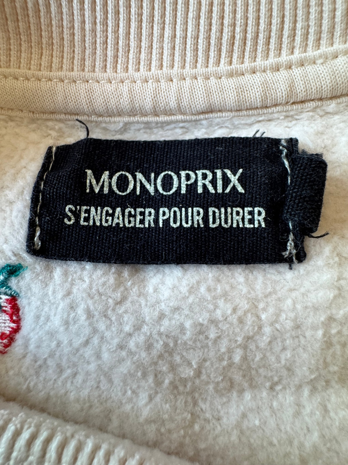 Sweatshirt mit Erdbeer-Stickerei Gr.12 | Monoprix