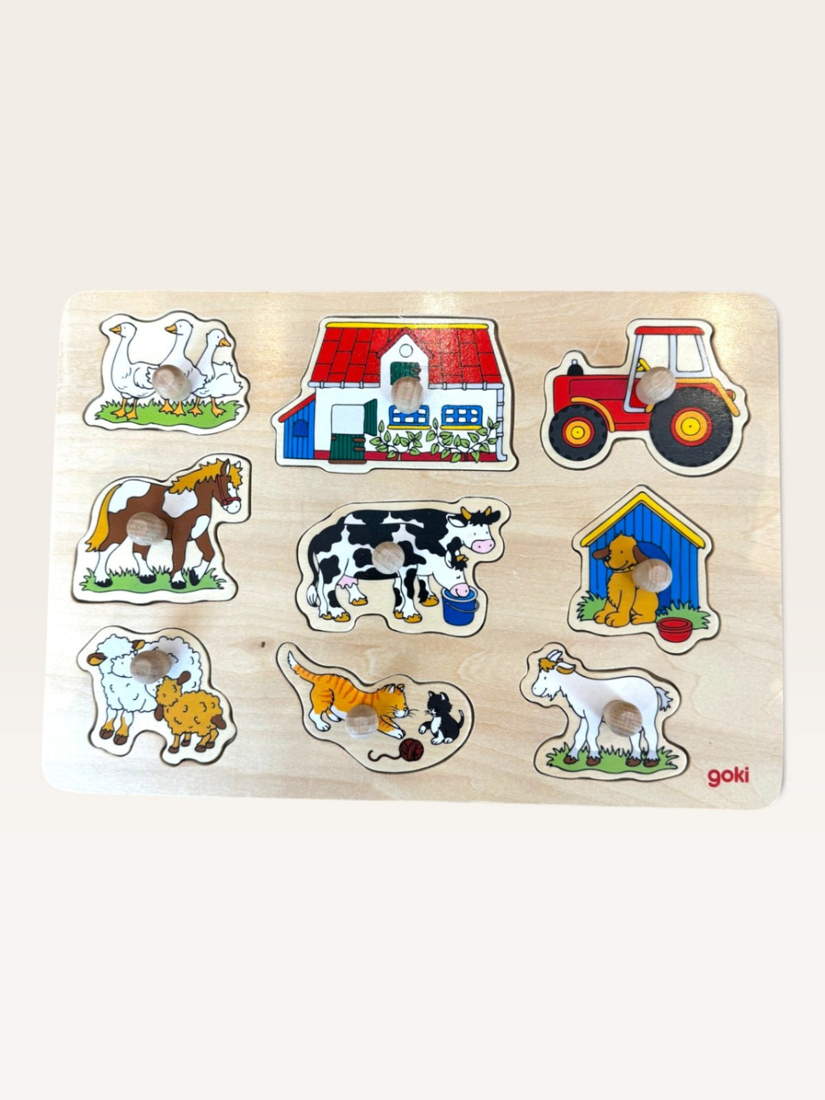 Holz-Steckpuzzle „Bauernhof | goki