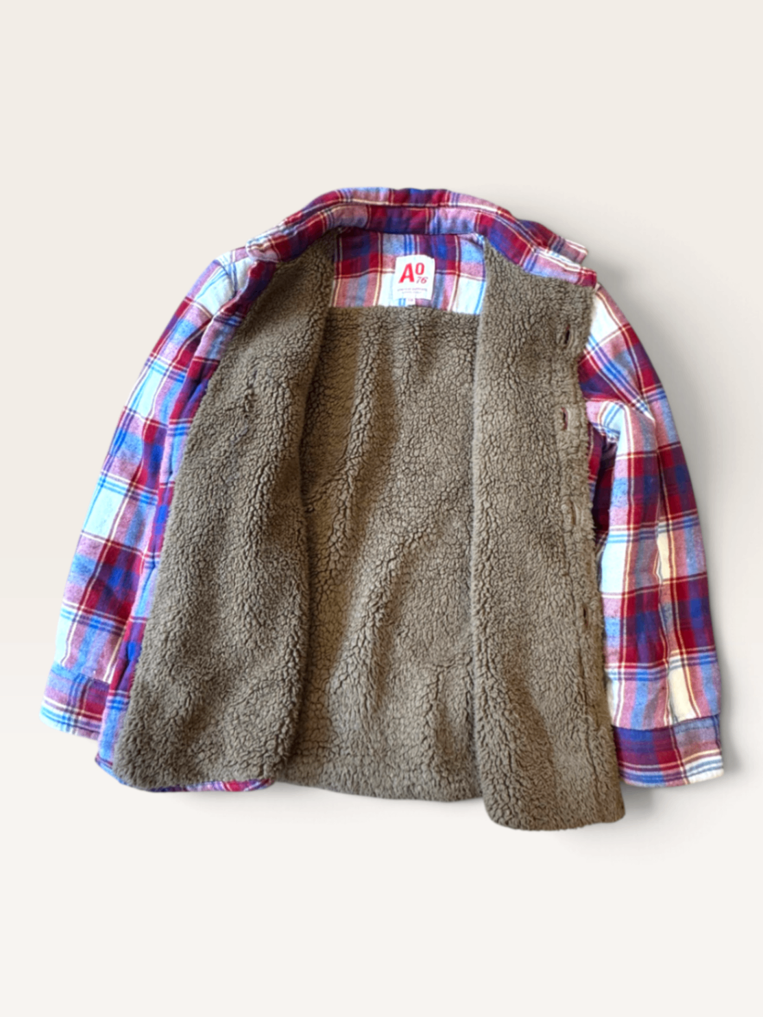Gefütterte Kinder-Flanelljacke / Hemdjacke Gr.10 | AO76