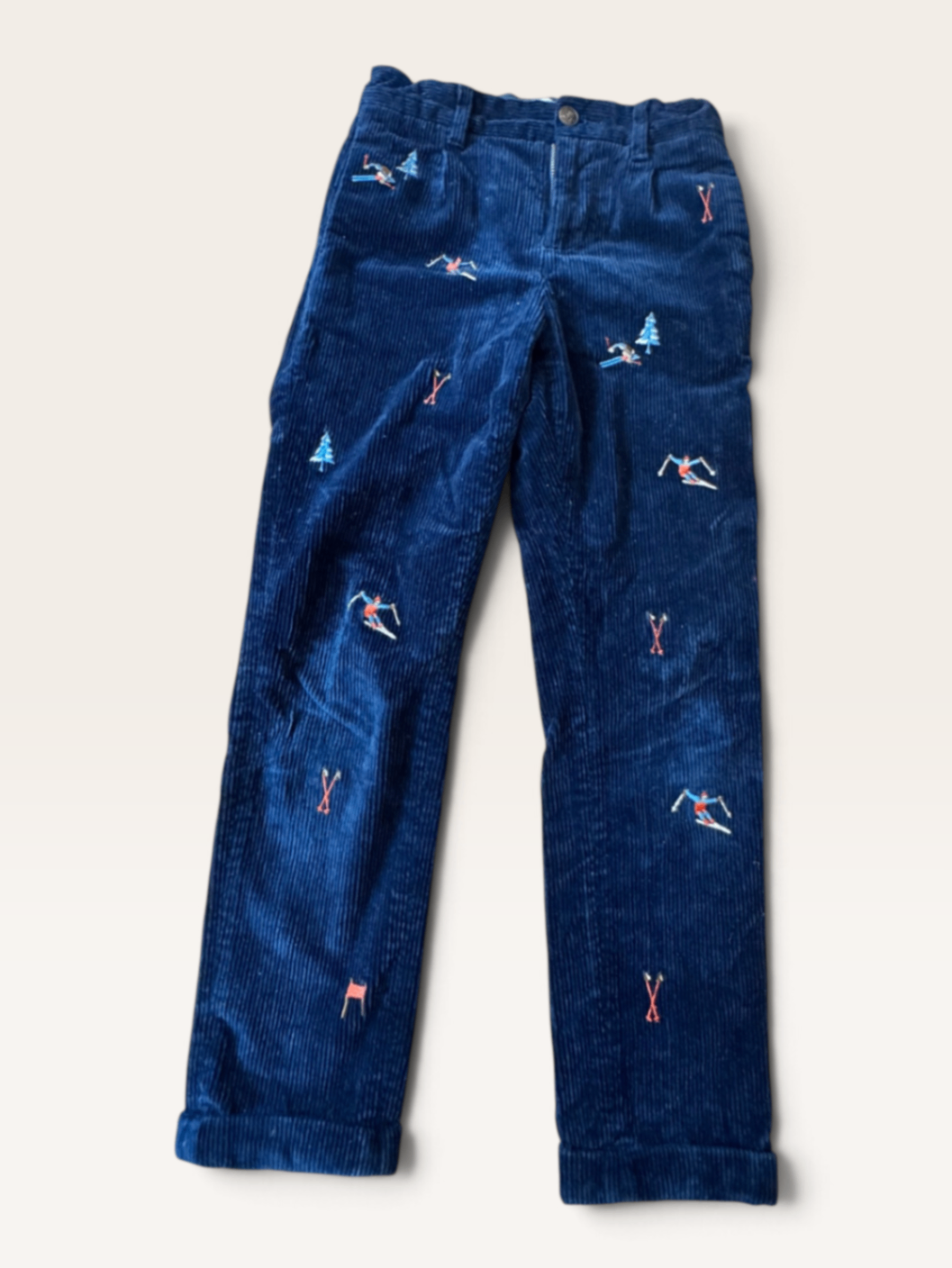ordhose mit Skifahrer-Bestickung in Dunkelblau Gr.10 | Scotch & Soda