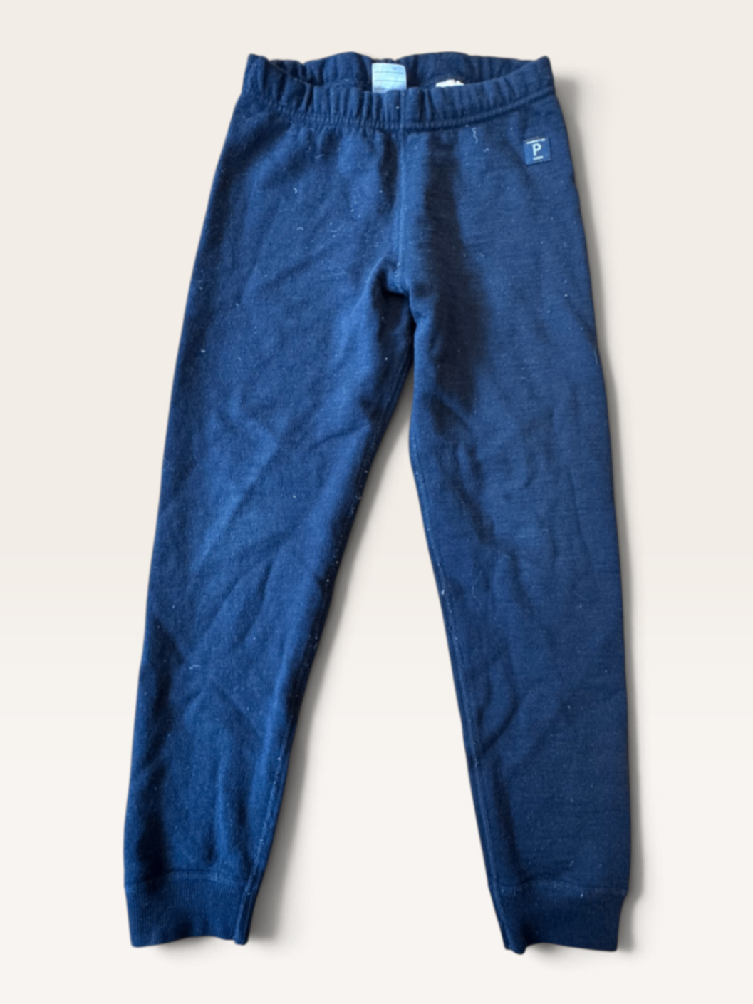 Kinder Woll-Leggings / Funktionshose in Dunkelblau Gr.110 | Polarn O. Pyret
