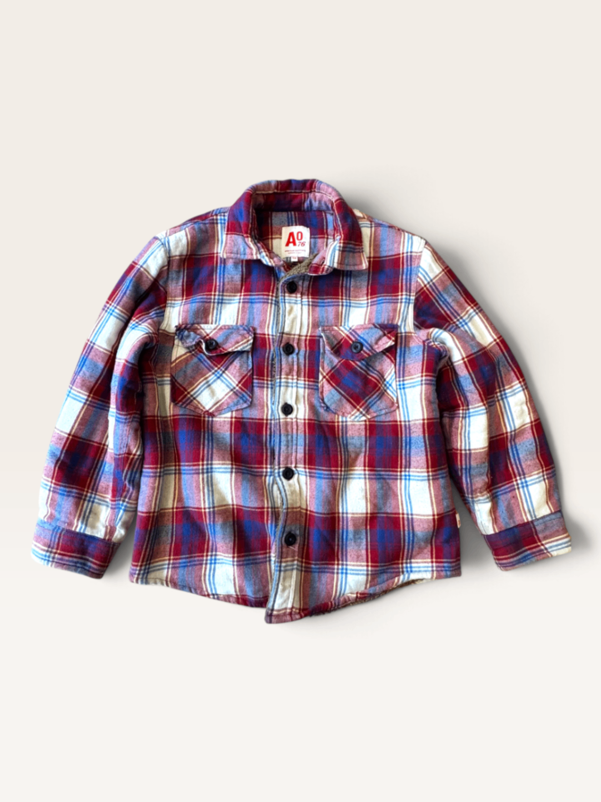 Gefütterte Kinder-Flanelljacke / Hemdjacke Gr.10 | AO76