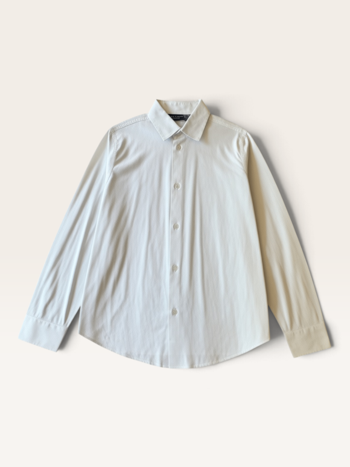 Designer-Langarmhemd (Creme / Off-White) Gr.10 | Dallago
