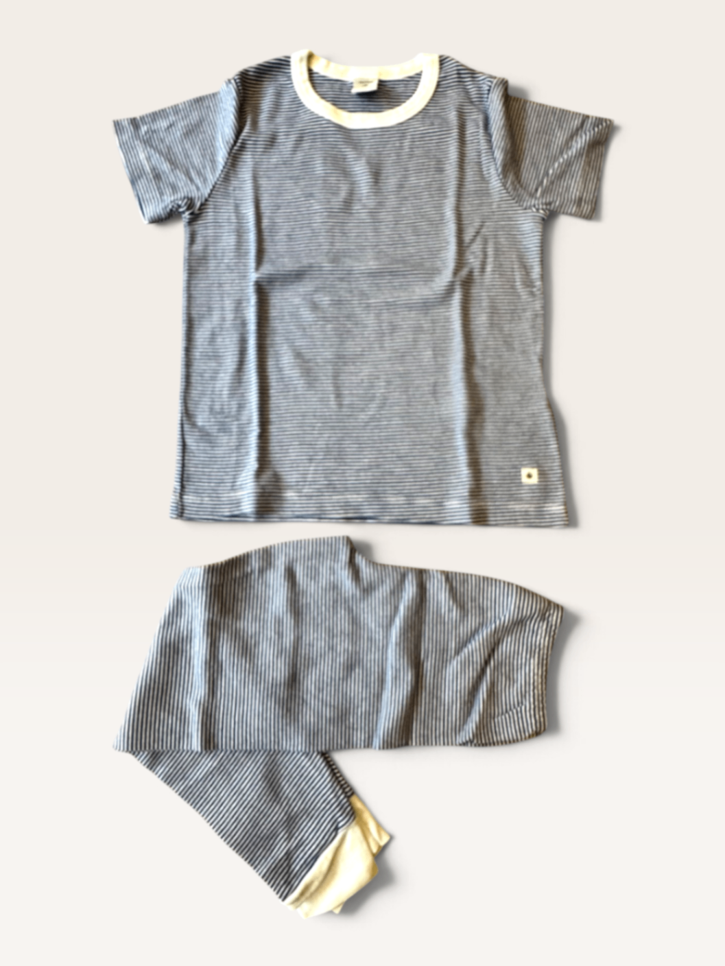 Schlafanzug / Pyjama (Blau gestreift) 2-tlg Gr.110/116 | Petit Bateau