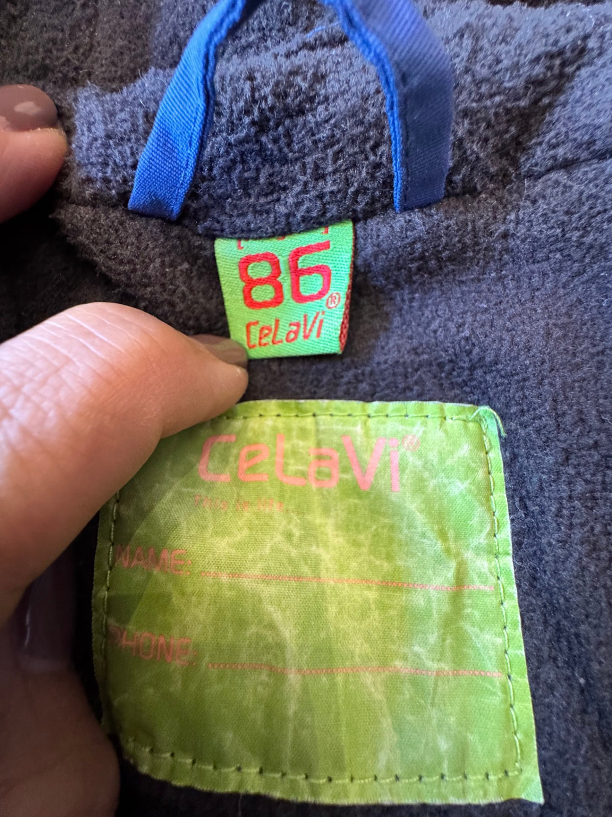 Schneeanzug / Overall mit Doppelreißverschluss (Blau) Gr.86 | CeLaVi