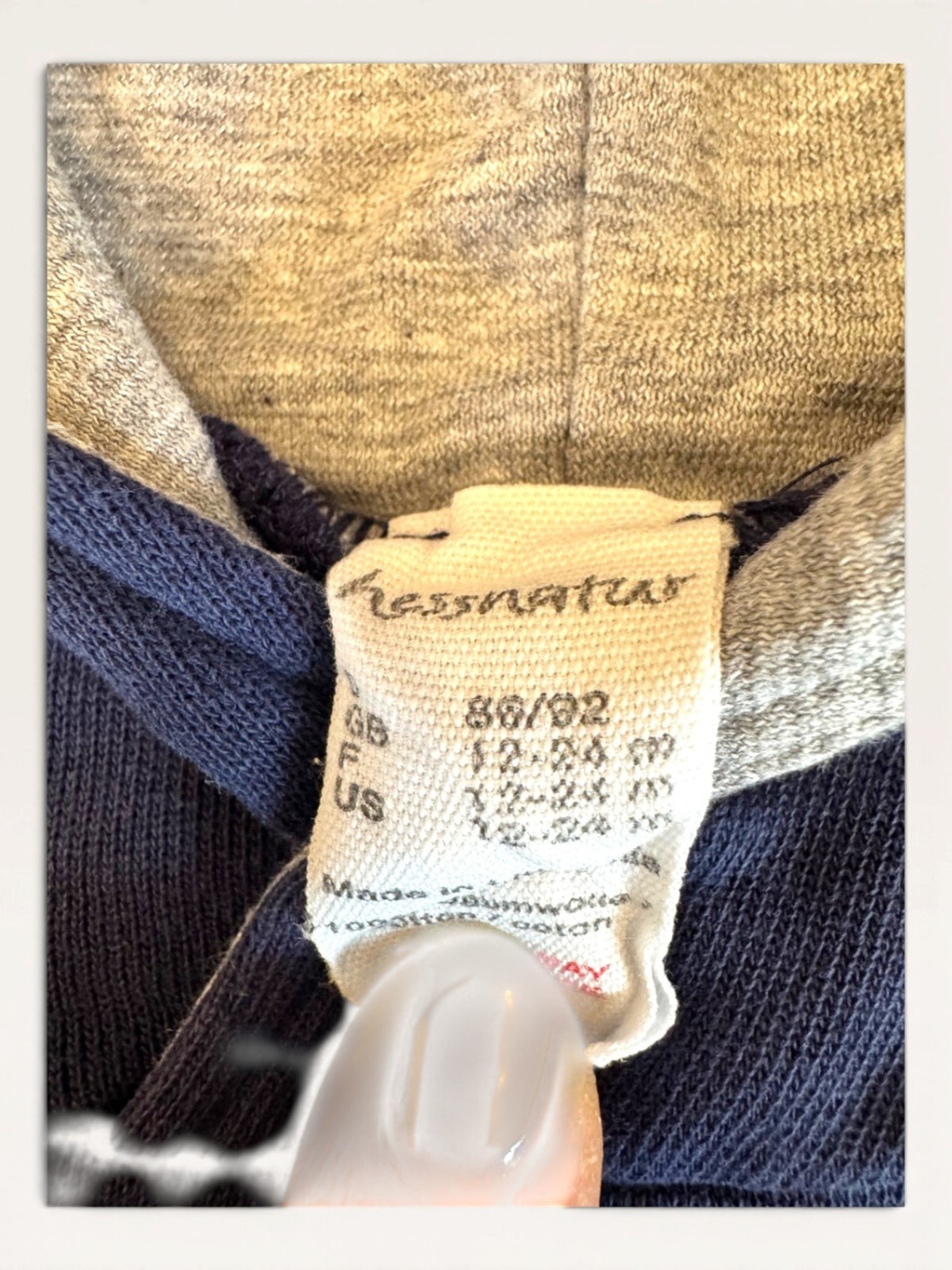 Hoodie Blau Gr.86/92 | Hessnatur