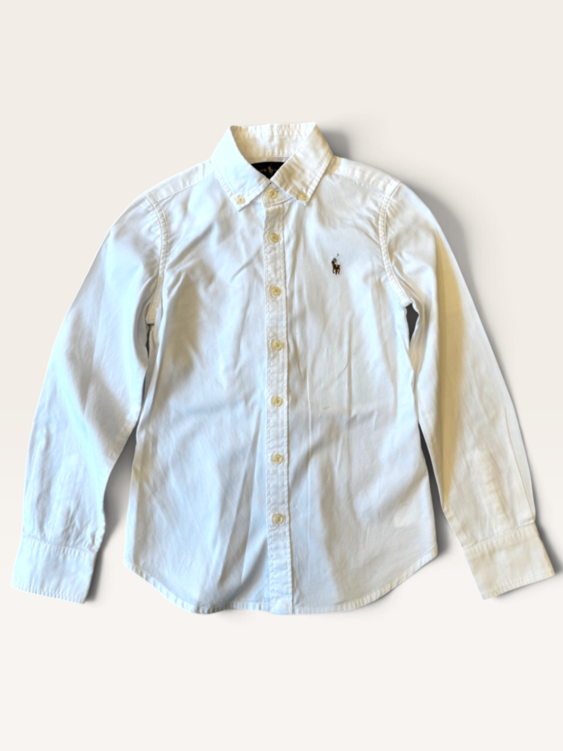 Kinder Oxford-Hemd Button-Down Weiß Gr.122/7 | Polo Ralph Lauren