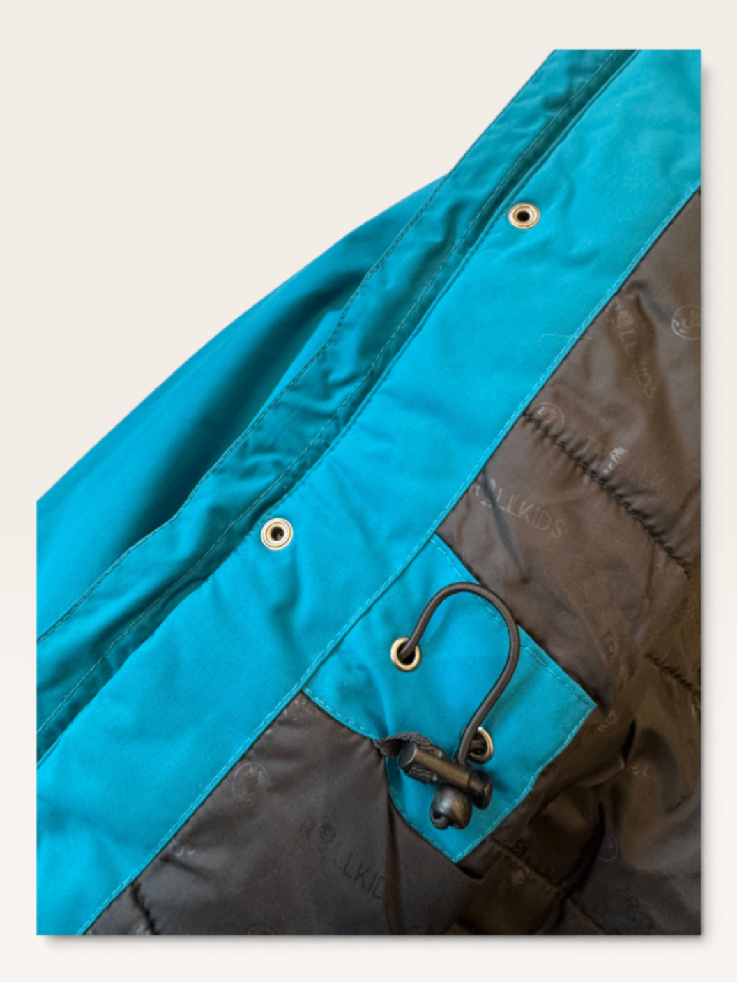 Winterparka Outdoorjacke Türkis mit Kapuze Gr.140 | Trollkids