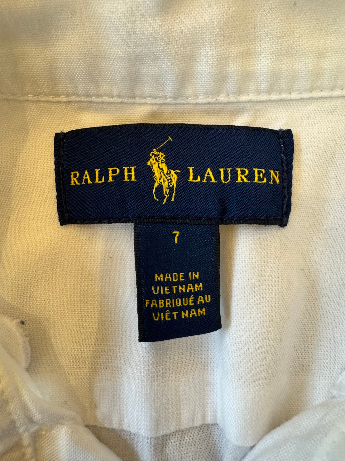 Kinder Oxford-Hemd Button-Down Weiß Gr.122/7 | Polo Ralph Lauren