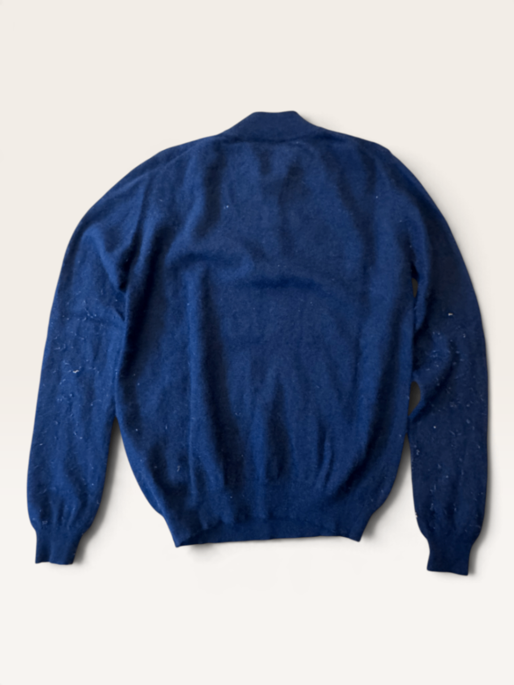 100% Kaschmir Troyer / Stehkragenpullover in Dunkelblau Gr.140 | NOOLUR