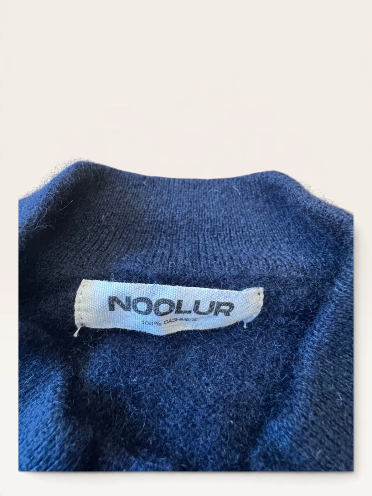 100% Kaschmir Troyer / Stehkragenpullover in Dunkelblau Gr.140 | NOOLUR