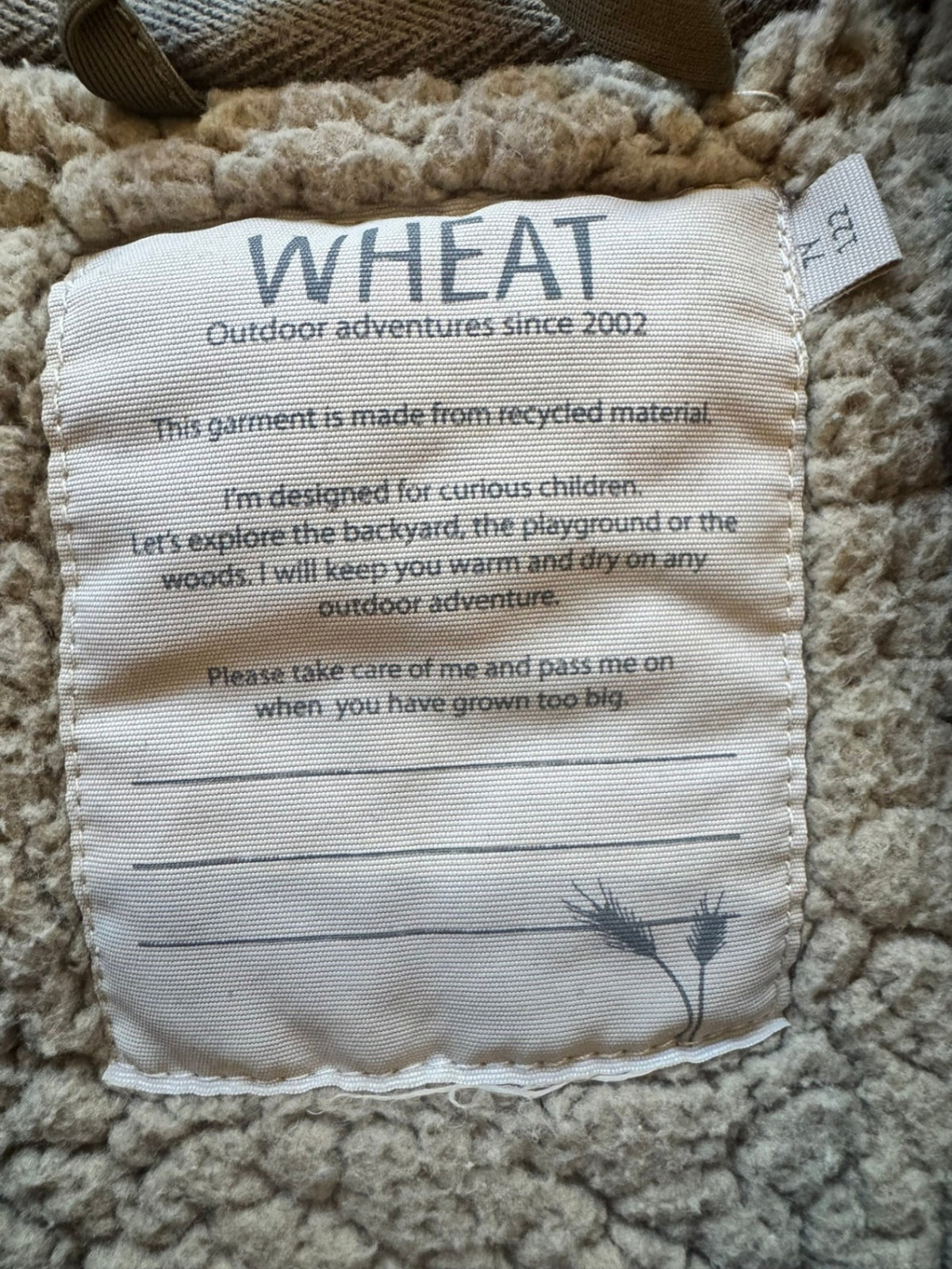 Steppweste Olivgrün Gr.122 | Wheat