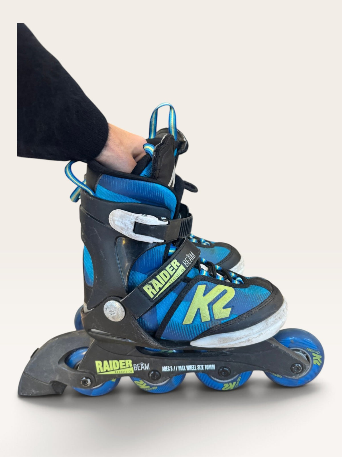 Verstellbare Kinder Inlineskates in Blau / Schwarz Gr.32-37 | K2