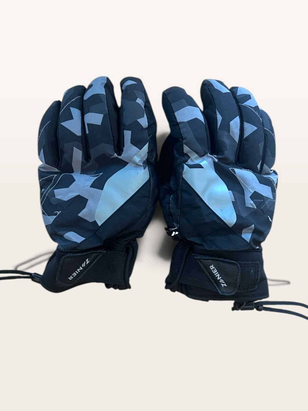 Skihandschuhe Camouflage Schwarz/Grau Gr. unbekannt | Ziener