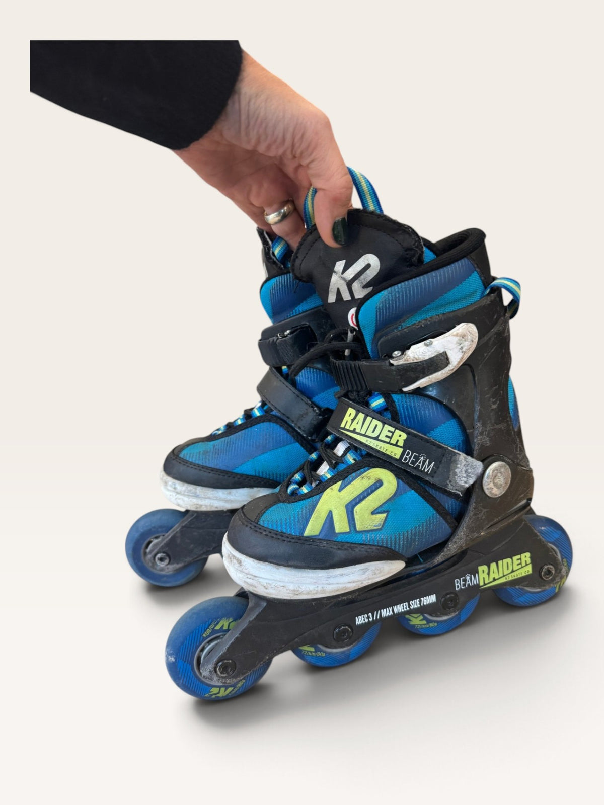 Verstellbare Kinder Inlineskates in Blau / Schwarz Gr.32-37 | K2