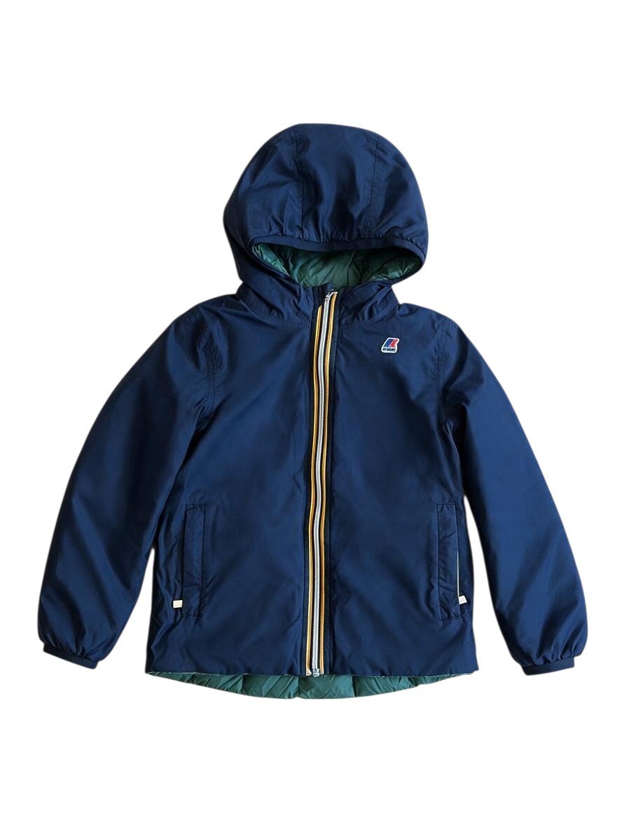 Steppjacke Dunkelblau und Grün Gr.128 | K-Way